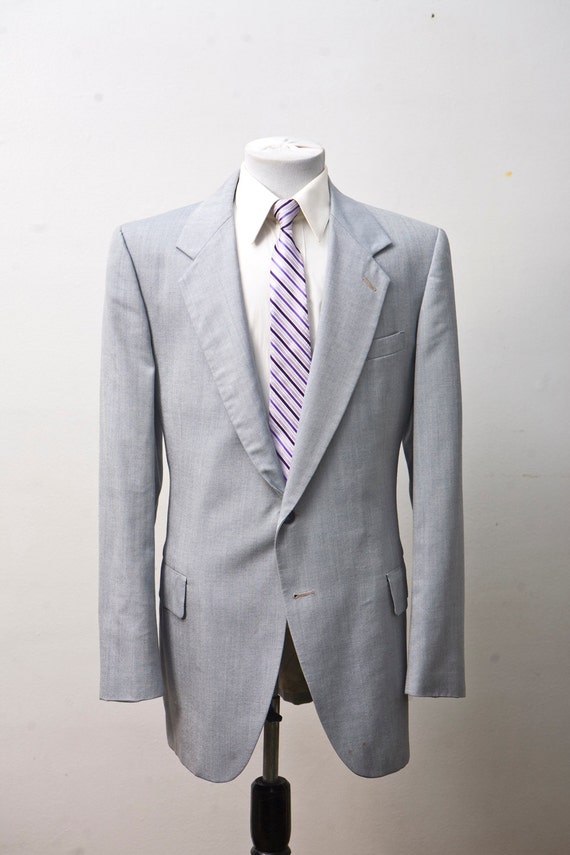 Men's Suit / Vintage Grey Blazer and Trousers by K