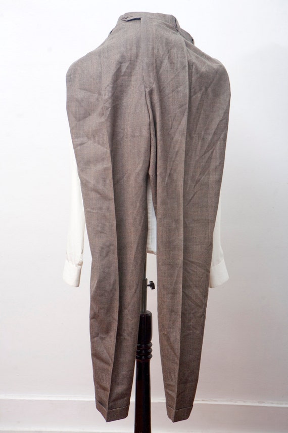 Men's Suit / Vintage Plaid Blazer / Brown Jacket … - image 4