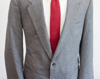 Men's Blazer and Trousers / Vintage Grey Wool Suit by JJ Cochran / Size 42 Medium-Large