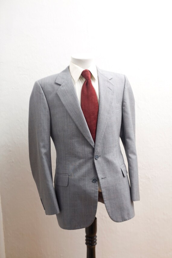 Men's large Suit / Vintage Grey Blazer and Trouser
