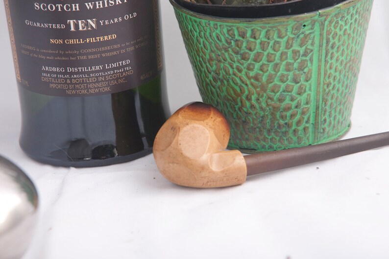 Estate Carved Meerschaum Pipe Vintage Geometric Tobacco pipe