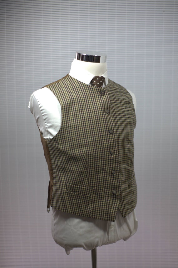 Men's Suit Waistcoat / Size 12 / S / Vintage High 