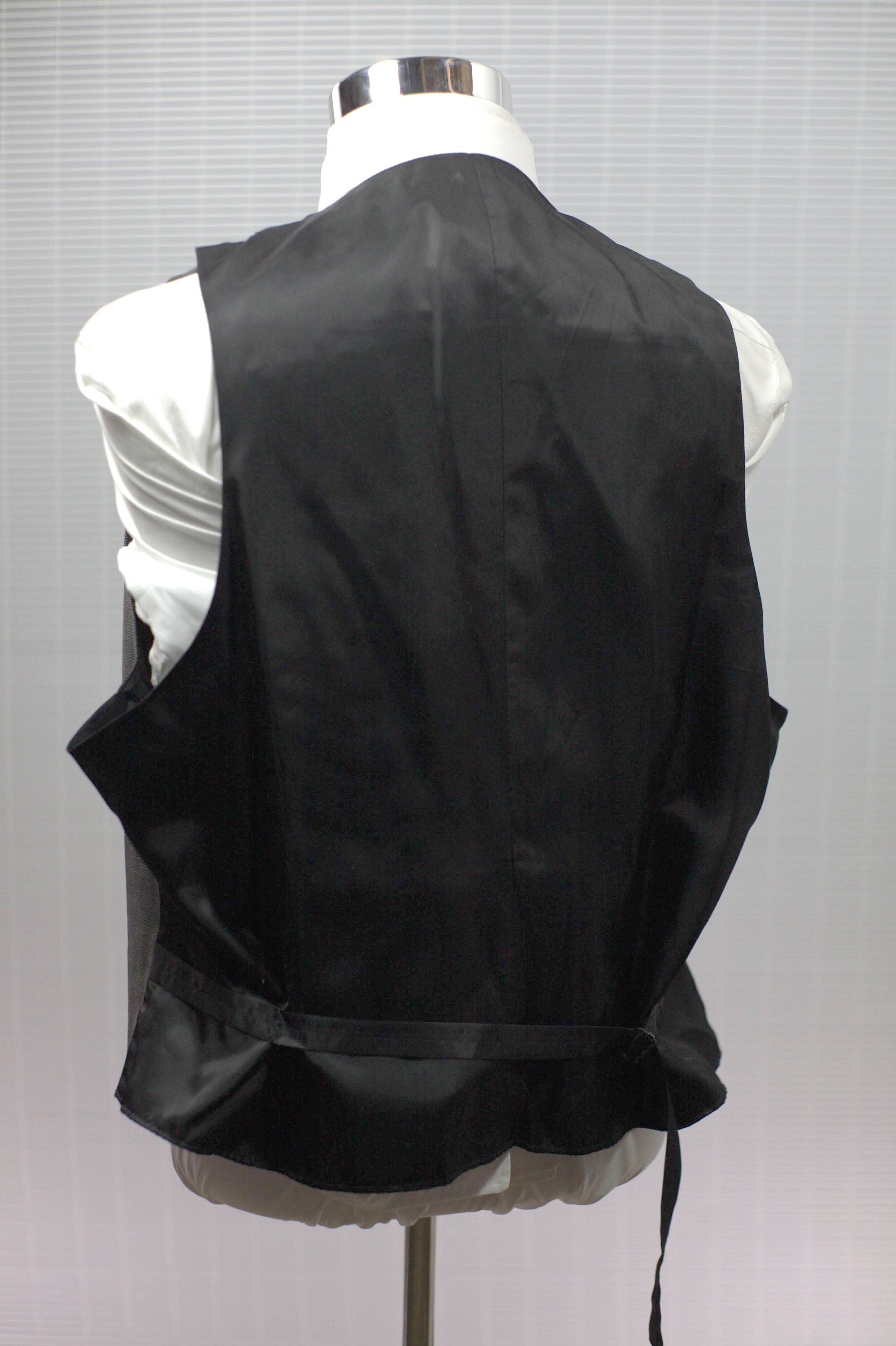 Men's Suit Vest / XL / XXL / Vintage Charcoal Grey Vest / Size 46R M017 ...