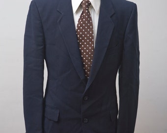 Men's Blue Suit / Vintage Pinstripe Blazer / Jacket and Trousers / Size 42/Large