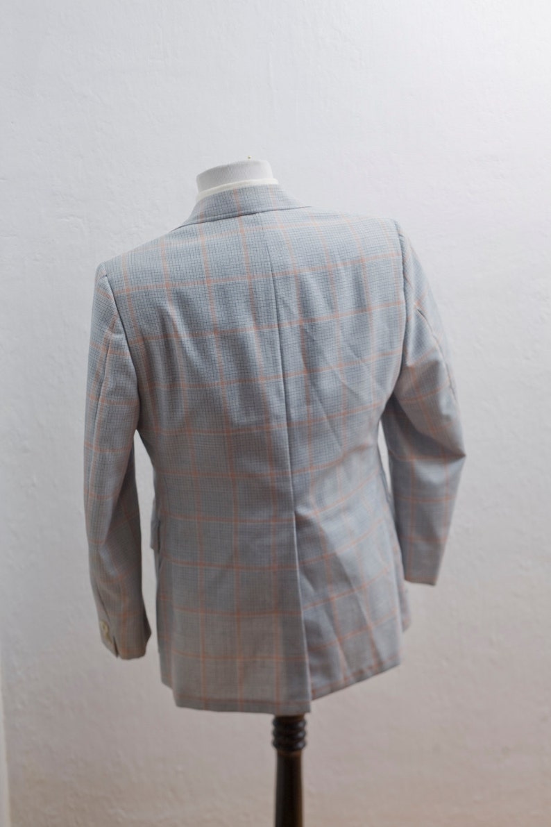 Men/'s Blazer Vintage Plaid Jacket Size 40 medium small