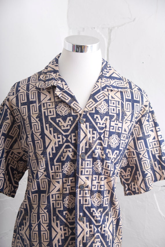 Men's XXL Hawaiian Shirt / Vintage Tropical Flora… - image 2