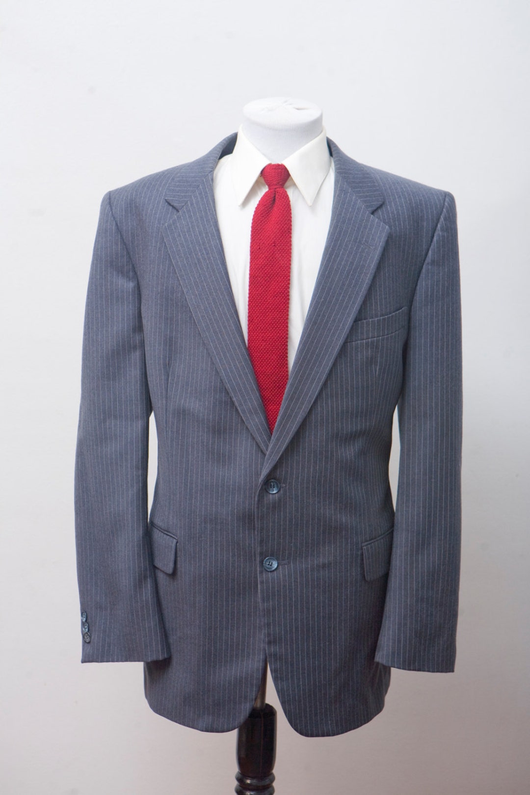 Men's Wool Suit / Vintage Jacket and Trousers / Size 46/large / Fellini ...