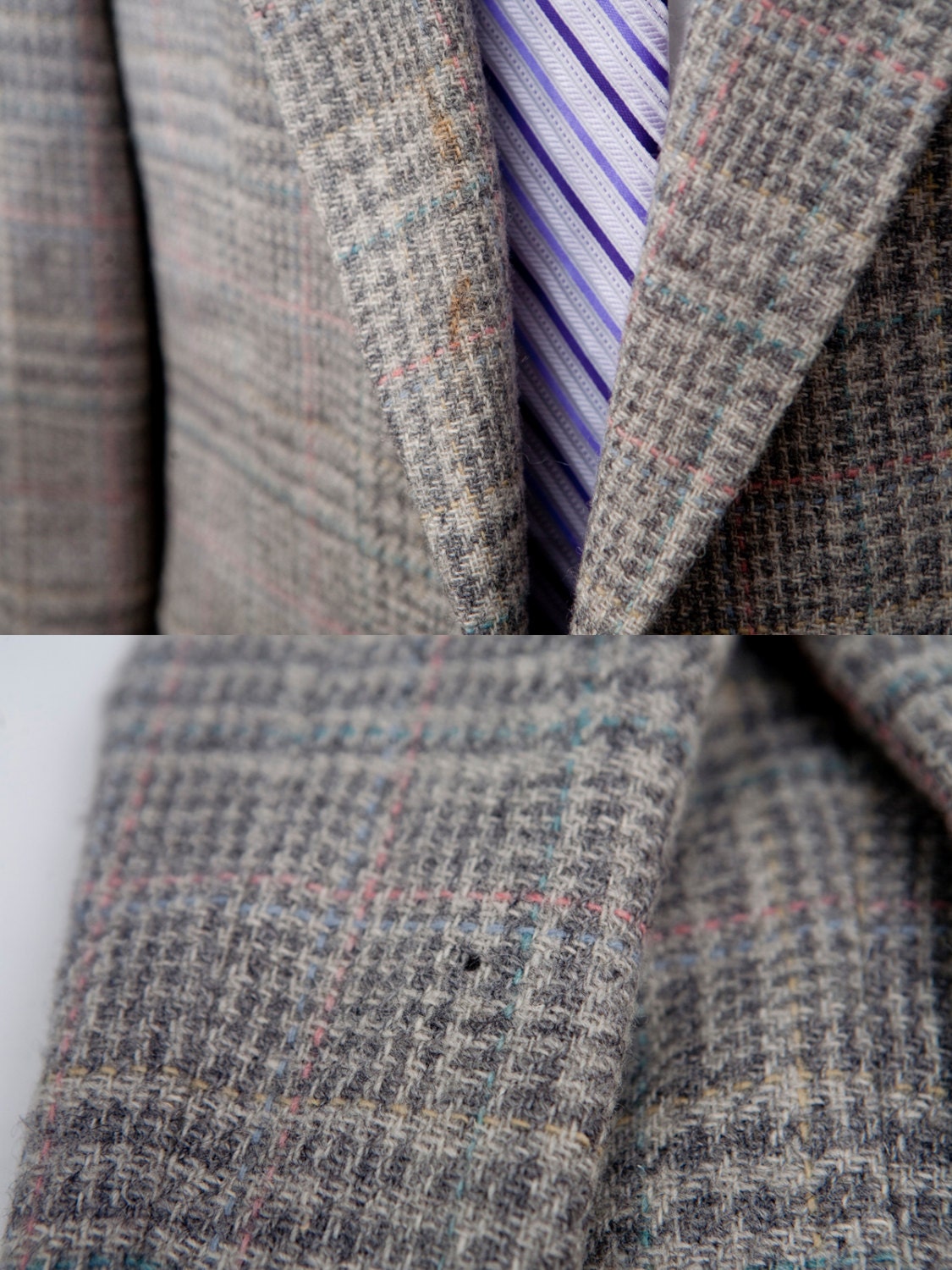 Men's Blazer / Vintage Tweed Plaid Jacket / Size 44R Large - Etsy