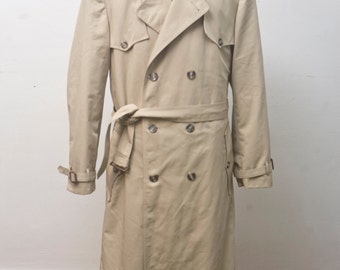 Men's Overcoat / Vintage Christian Dior Tan Jacket / Size 44 X-Long