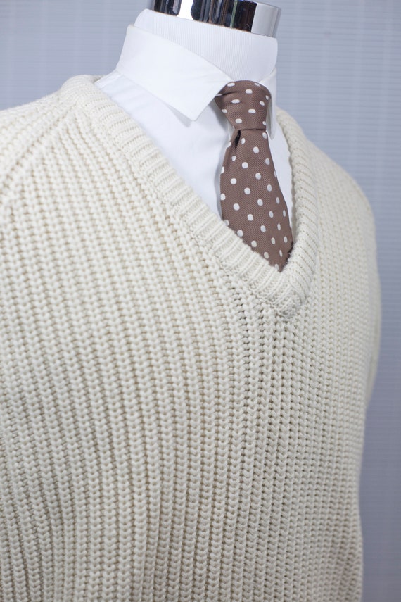 Men's Sweater / Vintage Royal Knight Knitwear / S… - image 2
