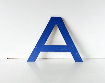 Large Cast Metal Vintage Marquee Sign Letter A