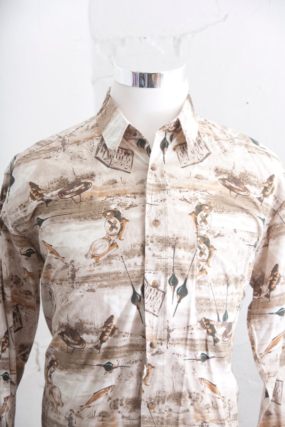 Men's Shirt / XXL Vintage Woolrich Fishing Shirt / Long Sleeve 