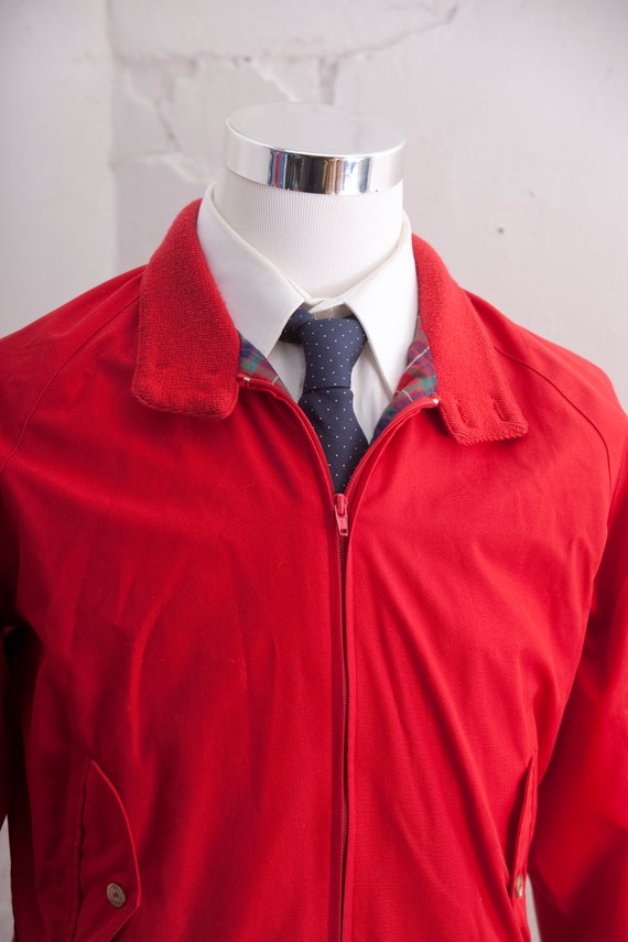 Men's Medium Spring Jacket / Vintage Red Coat / S… - image 2