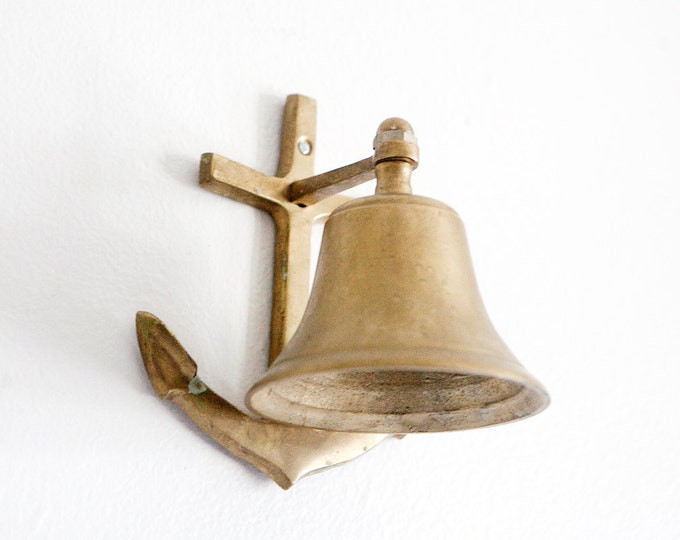 Vintage Mariner's Brass Anchor Bell Etsy