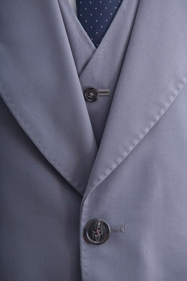 Men/'s 40 Blazer and Vest Vintage Dove Grey Waistcoat and Jacket Size Medium
