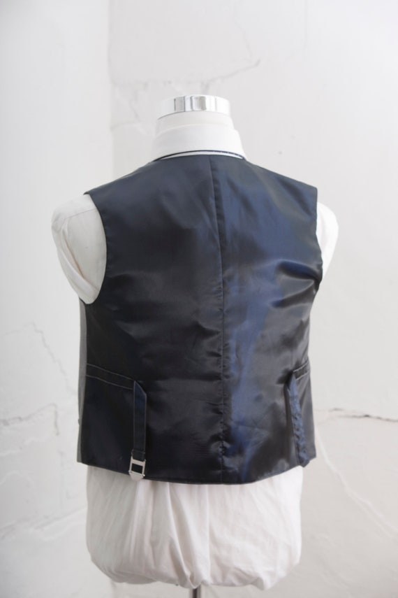 Men's Suit Vest Small / Vintage Dove Gray Waistco… - image 5