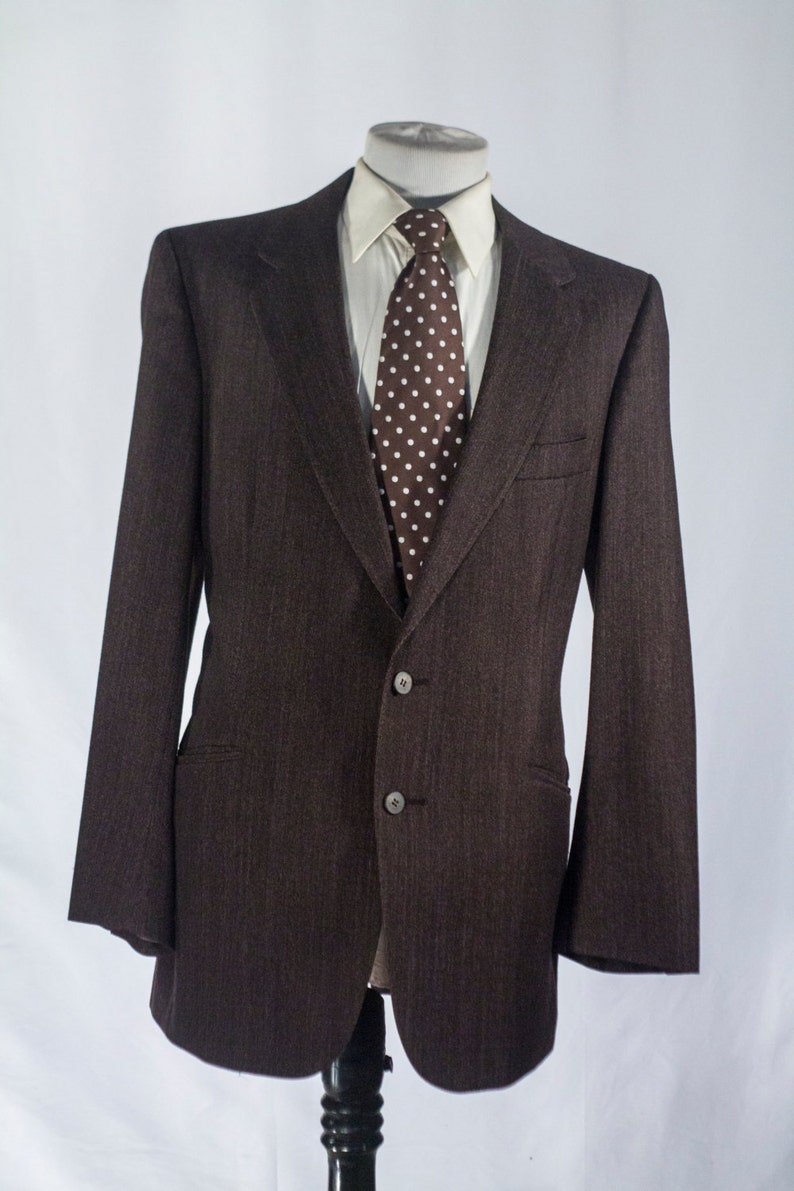 Men's Suit / Vintage Wool Blazer Trousers / Brown 2-piece - Etsy