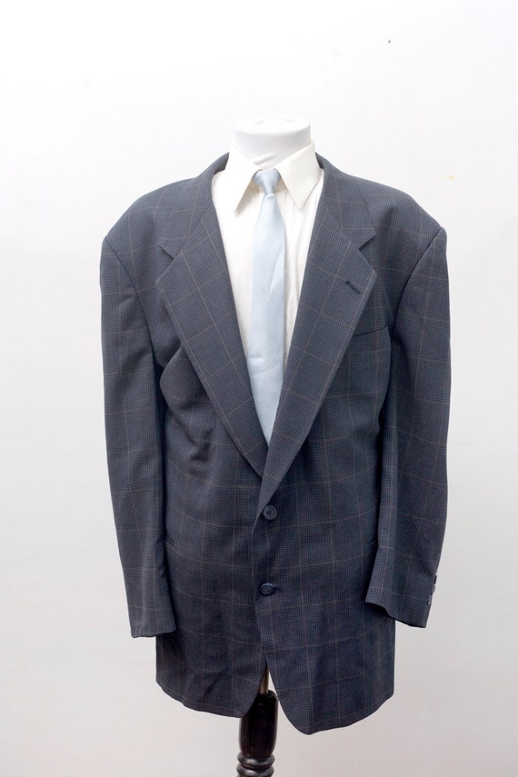 Men's Blazer / Vintage Pierre Cardin Plaid Jacket 