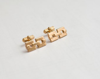 Vintage Cuff Links Swank Brand with Gold Chain Link