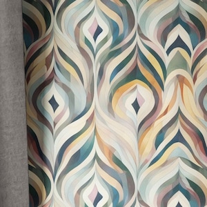 Vibrant Waves Wall Mural – Colorful Abstract Lines – Peel and Stick or Traditional Décor for Modern Living Room, Bedroom, or Creative Office