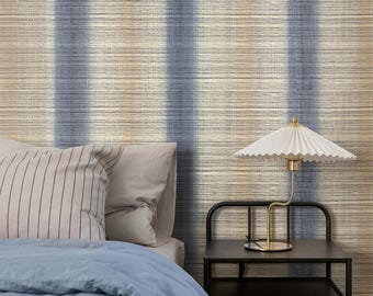 Traumweber Streifen Tapete | Indigo & Sand, Peel and Stick oder Vinyl