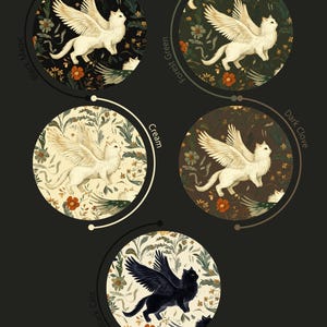 Dark Mythical Cats Wallpaper: Black Magic Secret Garden Wall Mural - Etsy