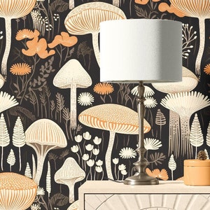 Carta da parati funghi del bosco