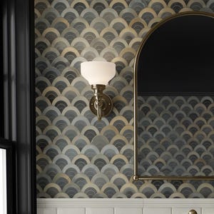 Modern Art Deco Wallpaper – Vintage & Contemporary Fusion | Stone Gray - removable or vinyl wall murals, Stylish modern custom wallpaper