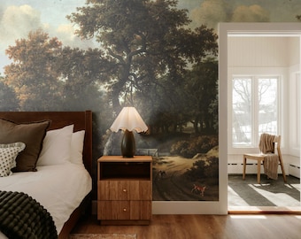 Bosque Susurrante / Arboleda Otoñal, Arte Mural Paisajístico, Vinilo Removible