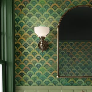 Modern Art Deco Wallpaper – Vintage & Contemporary Fusion | Evergreen - removable or vinyl wall murals, Stylish modern custom wallpaper
