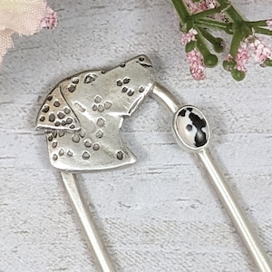 Dalmatian Sterling Silver Hair Fork