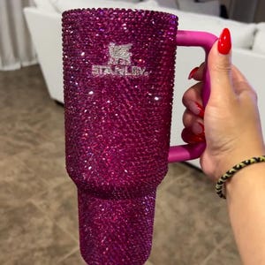 40 oz Authentic Stanley Quencher, Custom Rhinestone Tumbler, Rhinestone Stanley, Stanley Cup, Gifts for her, Bling Cup, Bedazzled Tumblers