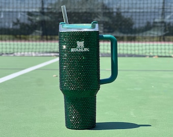 40oz Stanley Tumbler | Hand-Embellished Rhinestone Cup, Sparkle Drinkware