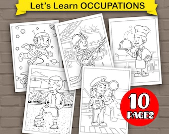 Career Coloring Pages for Kids Printable – 10 Jobs & Professions Activity Sheets PDF