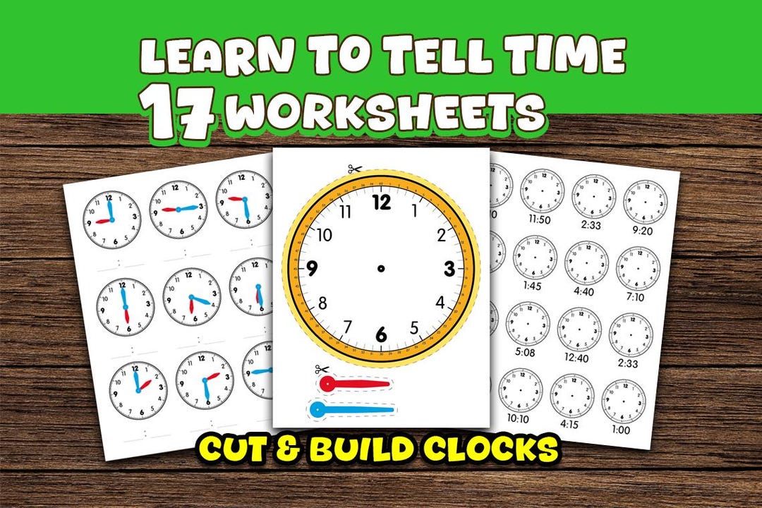 Learn to Tell Time Worksheets | Kids Clock Activities | Printable ...