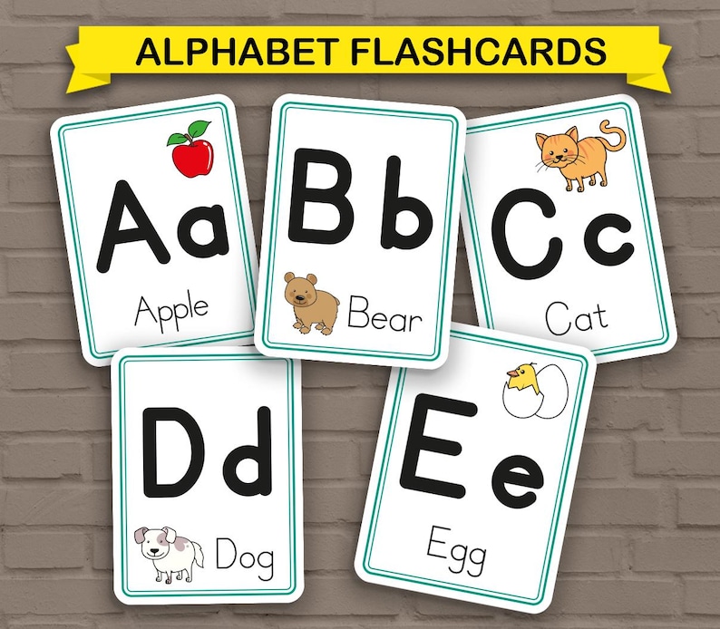 Alphabet Flashcards Color Printable | Fun, Educational A-Z Cards for ...