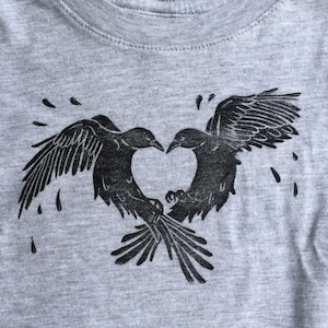 Grackle Love - Hand Printed Kids Tee