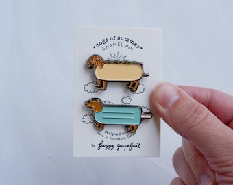 Dogs of Summer - Soft Enamel Pin Set