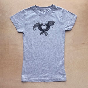 Grackle Love - Hand Printed Girls Tee