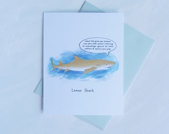 When Life Gives You Lemon Sharks - Punny Greeting Card