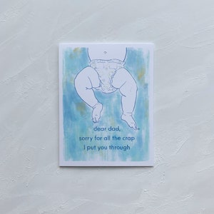 Diaper Dad - Punny Greeting Card