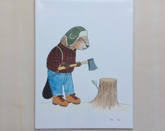 Creature Discomforts - The Lumberjack - 9x12 Limited Edition Archival Print