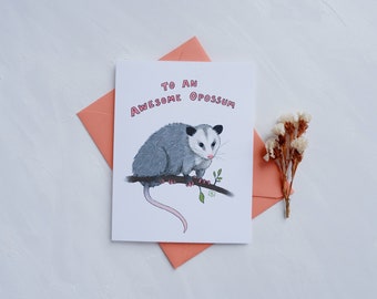 Awesome Opossum - Punny Greeting Card