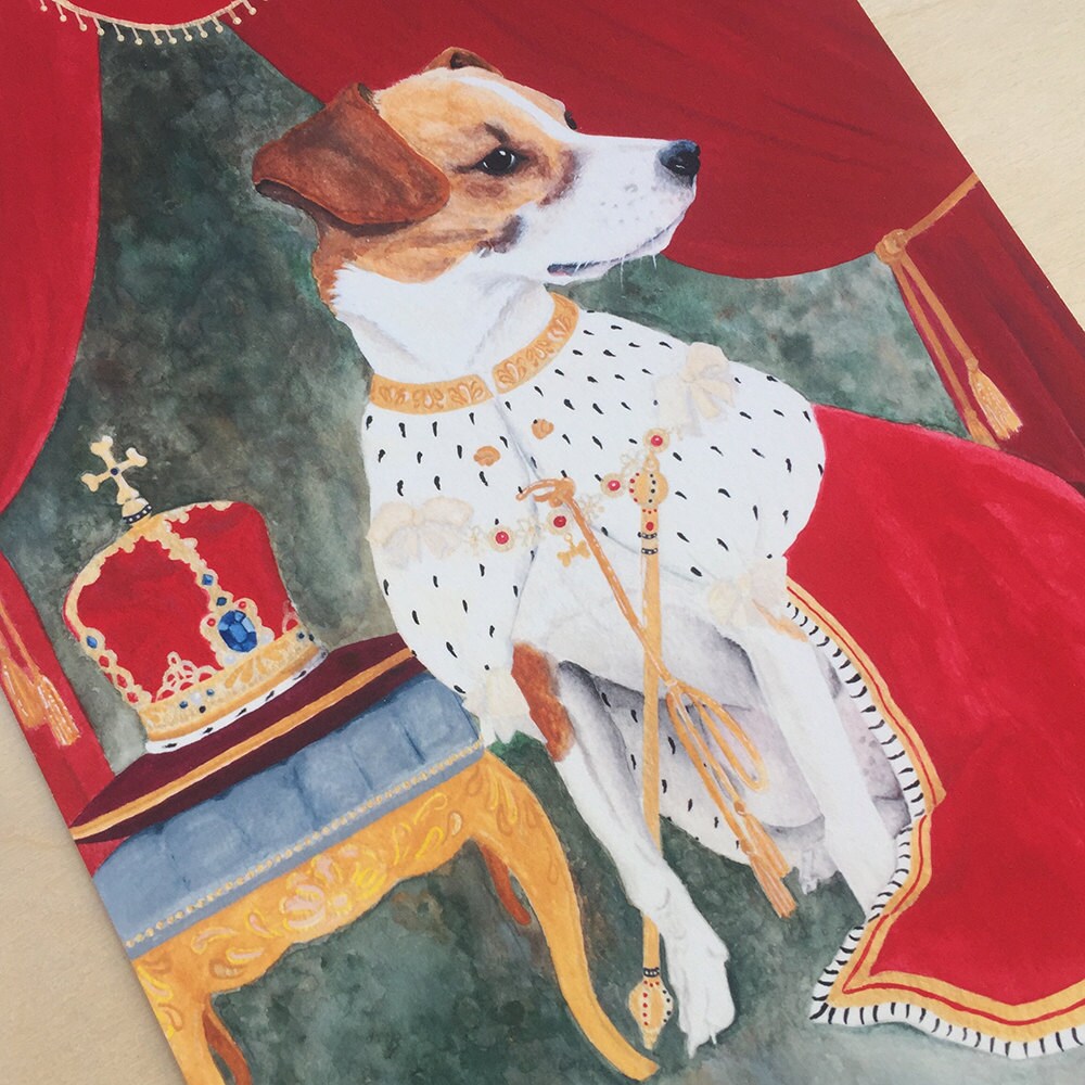 Regal Beagle - Unframed 5.5x7.5 Limited Edition Giclee Print - Etsy