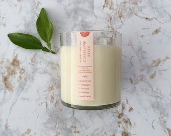 Fizzy Grapefruit -- Soy Wax Candle