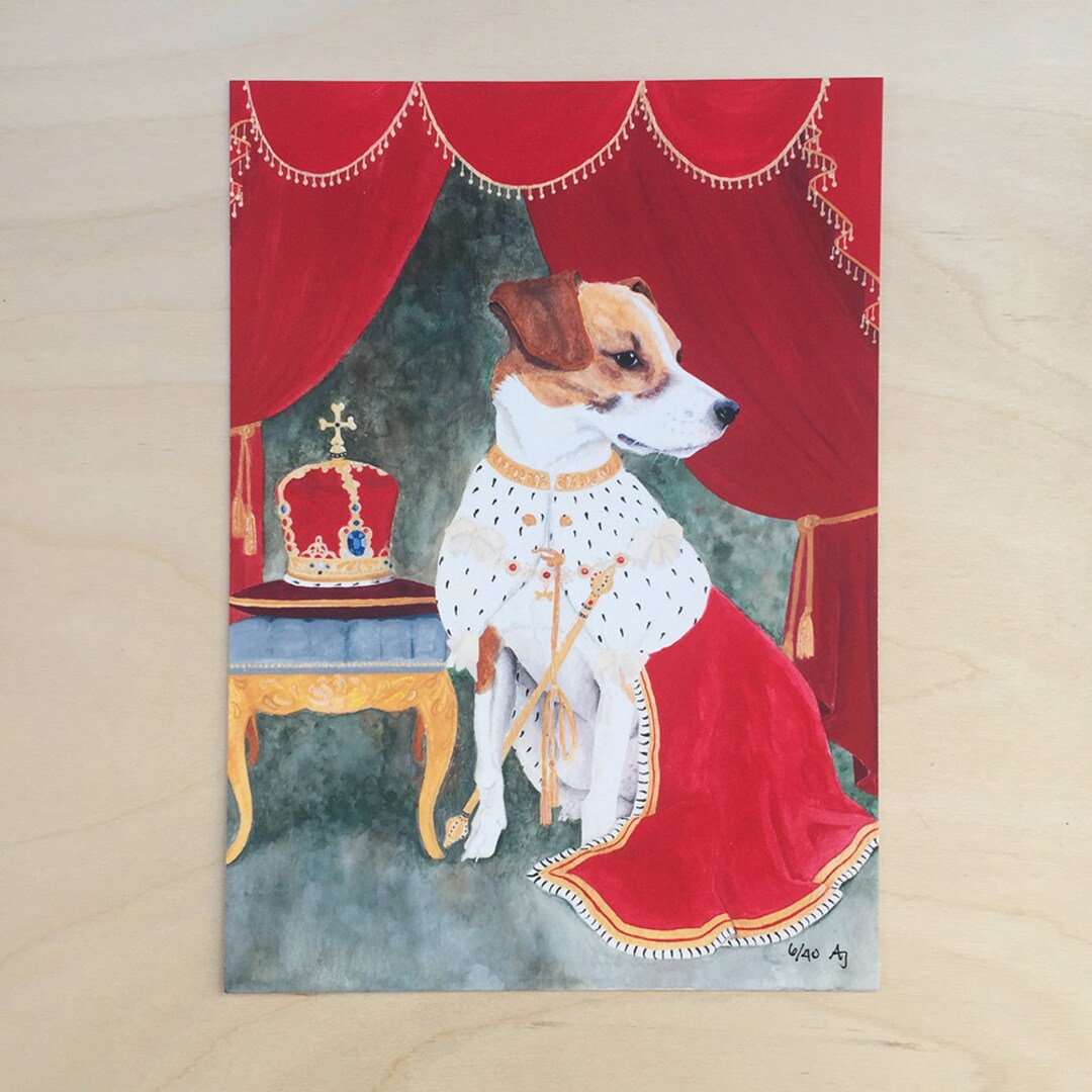 Regal Beagle - Unframed 5.5x7.5 Limited Edition Giclee Print - Etsy