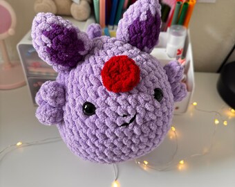 Crochet espeon plushie, amigurumi plush