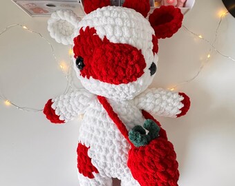 Crochet cow Plushie, amigurumi plush