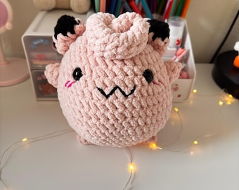 Crochet clefairy plush, amigurumi plushie