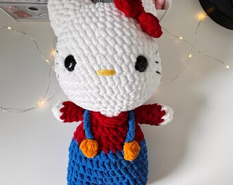 Crochet Hello kitty plushie, amigurumi plush